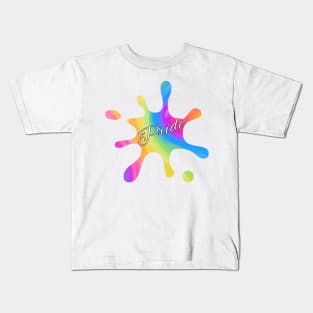 Pride Rainbow Paint Splatter Kids T-Shirt